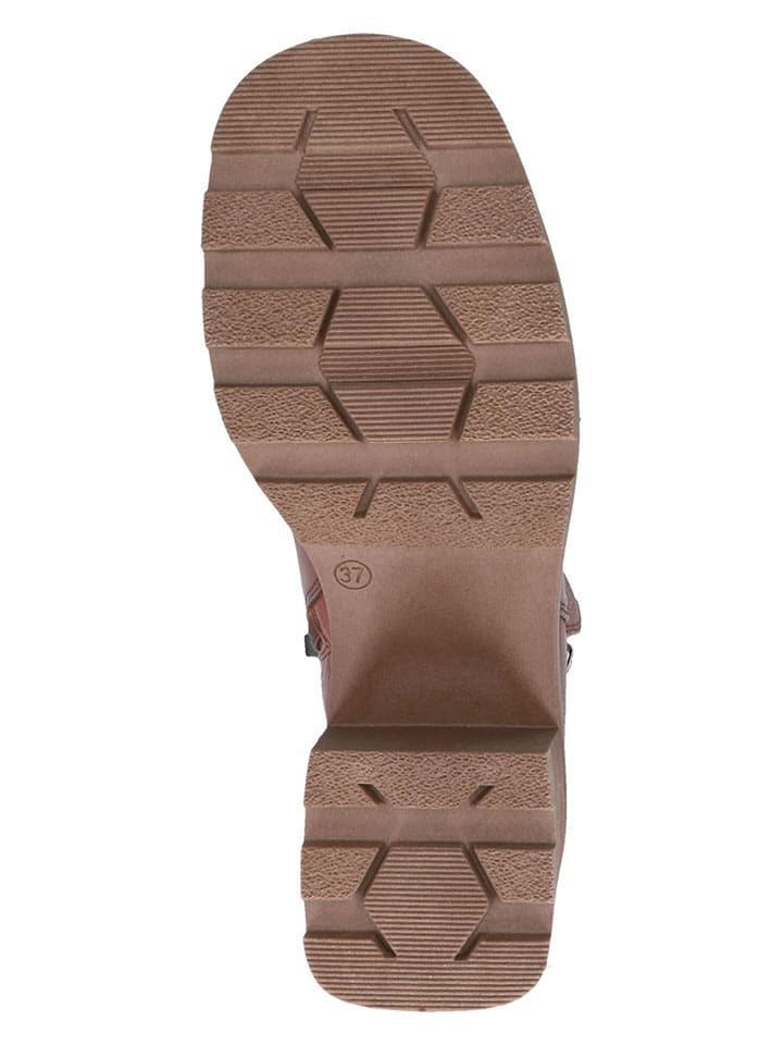 Caprice Leder-Stiefeletten in Braun günstig kaufen