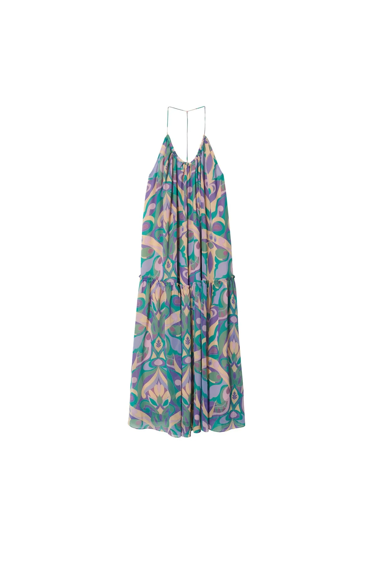 MANGO  Grünes Damenkleid 37021299