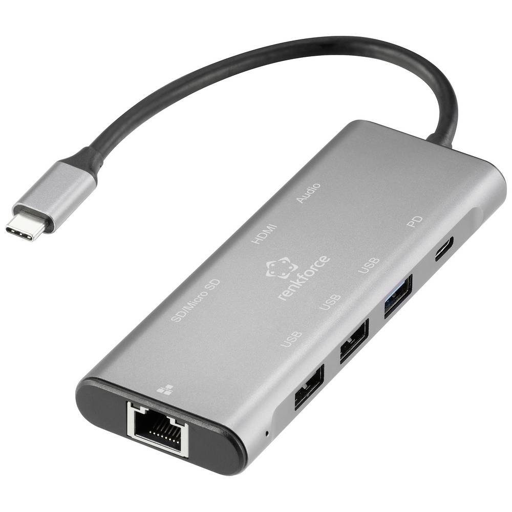 Renkforce Laptop-Dockingstation USB-C® Dockingstation, USB-C® Power Delivery