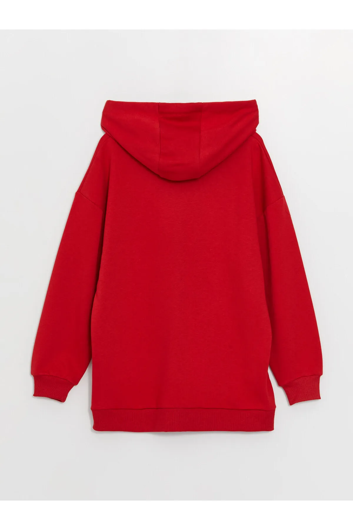 LC Waikiki  Einfarbige Langarm-Sweatshirt-Tunika für Damen mit Kapuze