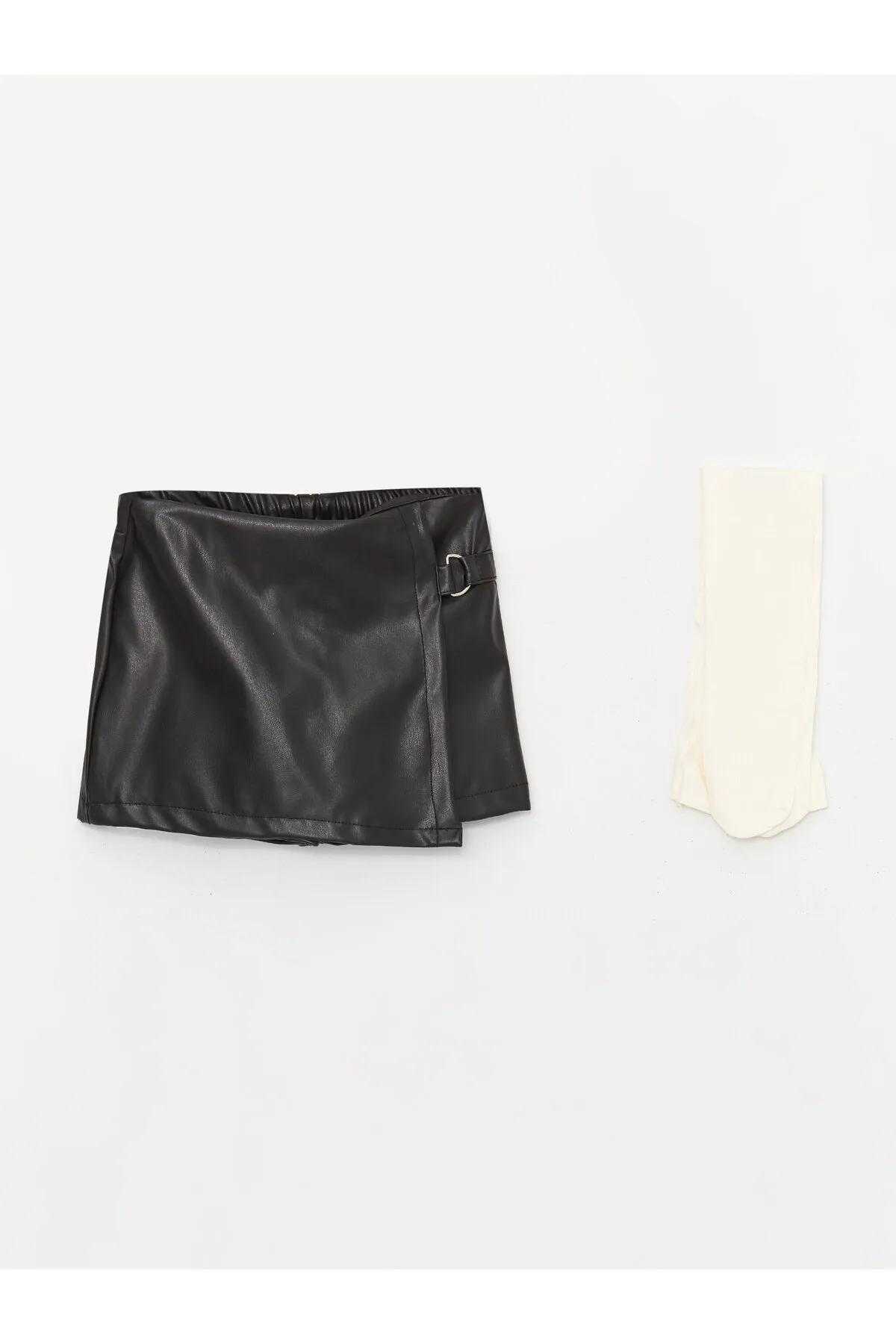 LC Waikiki  Baby-Shorts, Rock und Strumpfhose in Lederoptik mit elastischem Bund, 2-teilig