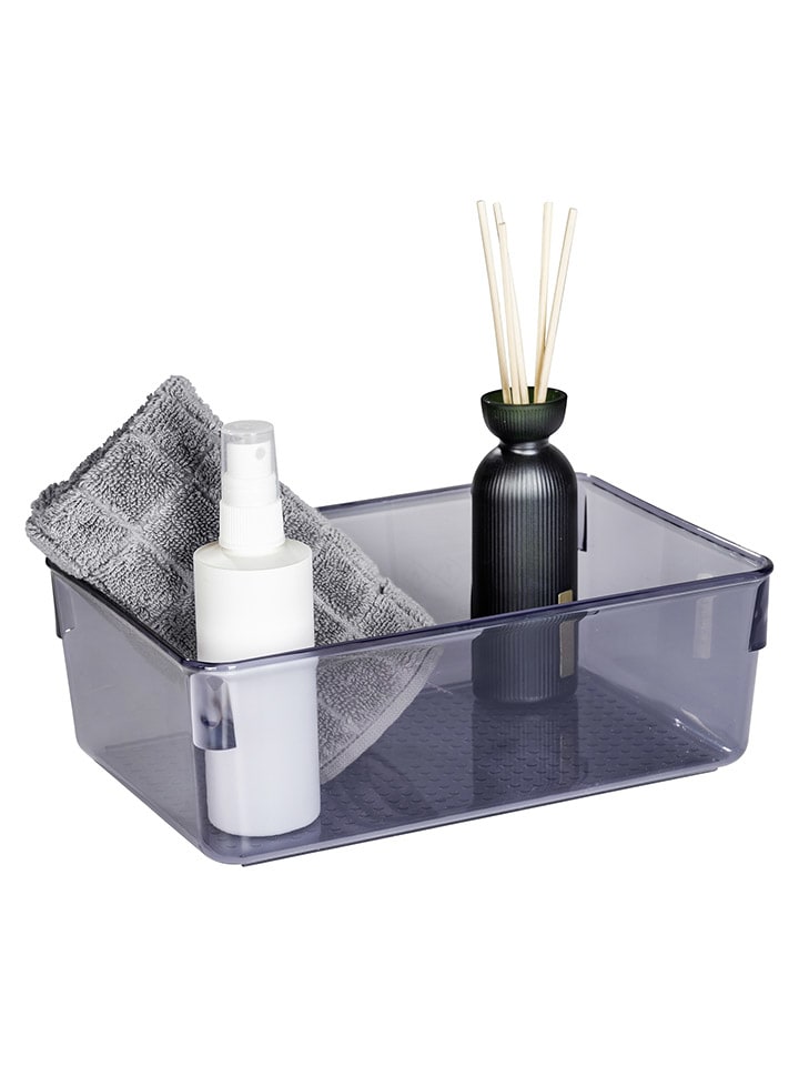 Wenko Aufbewahrungsbox ''San Diego'' in Grau - (B)24,4 x (H)8,5 x (T)16,3 cm günstig kaufen onesize