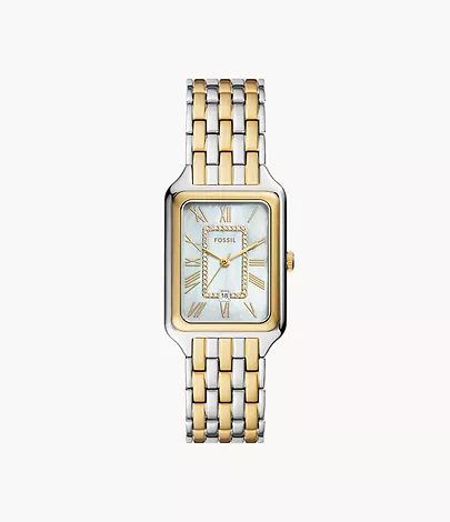 Fossil Uhr Raquel 3-Zeiger-Werk Datum Edelstahl Bicolor