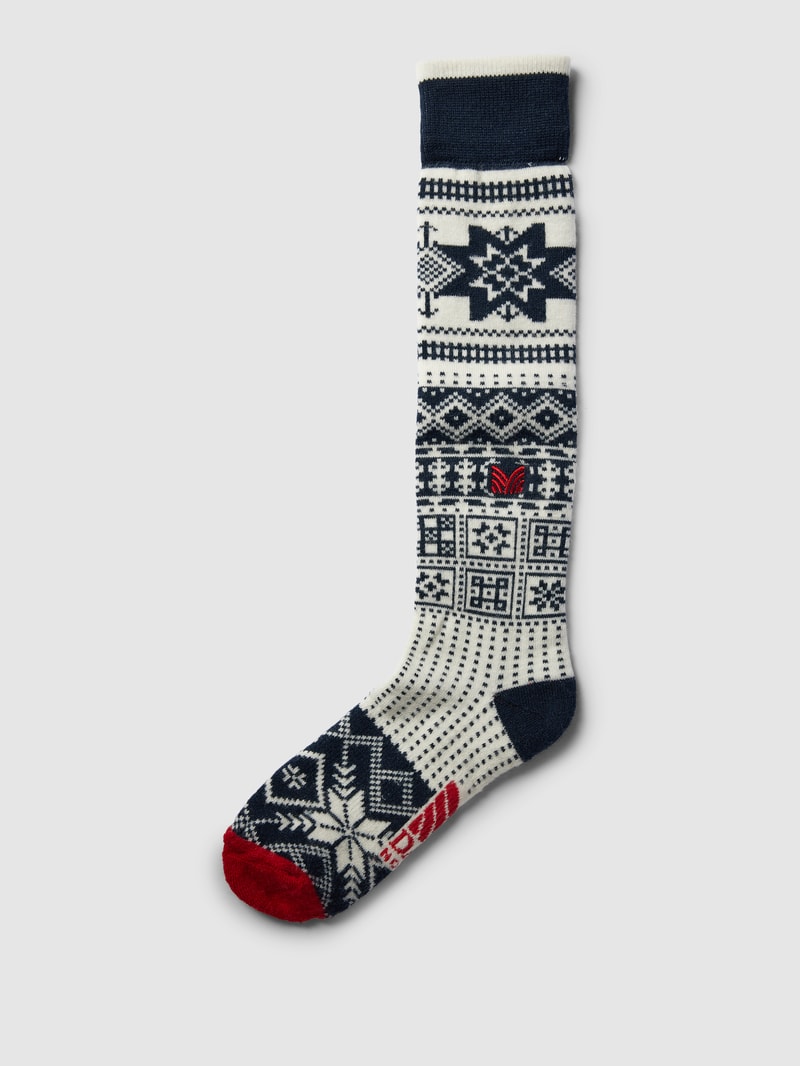 Socken mit Allover-Muster in dunkelblau