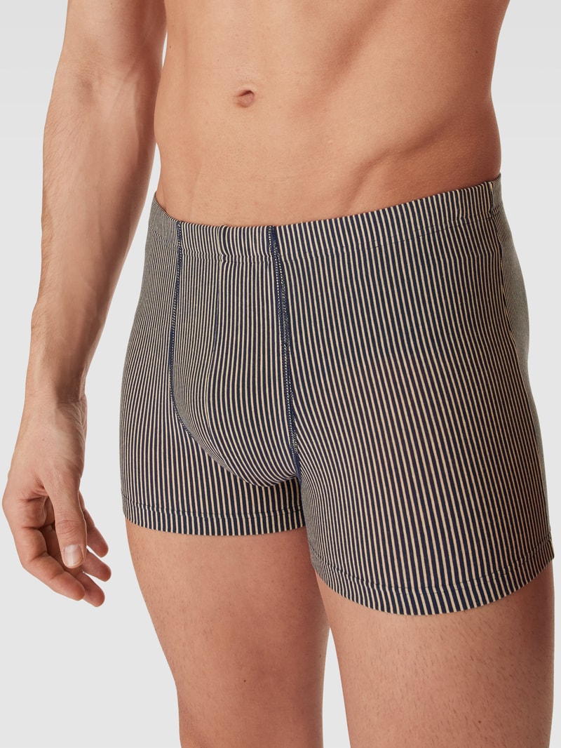 Trunks mit Streifenmuster Modell 'hautnah' in dunkelblau
