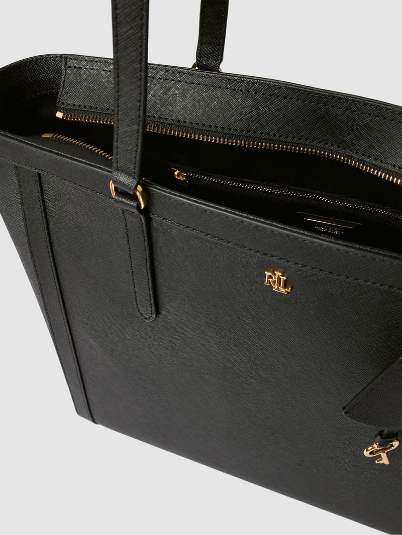Shopper mit Label-Applikation Modell 'CLARE' in schwarz