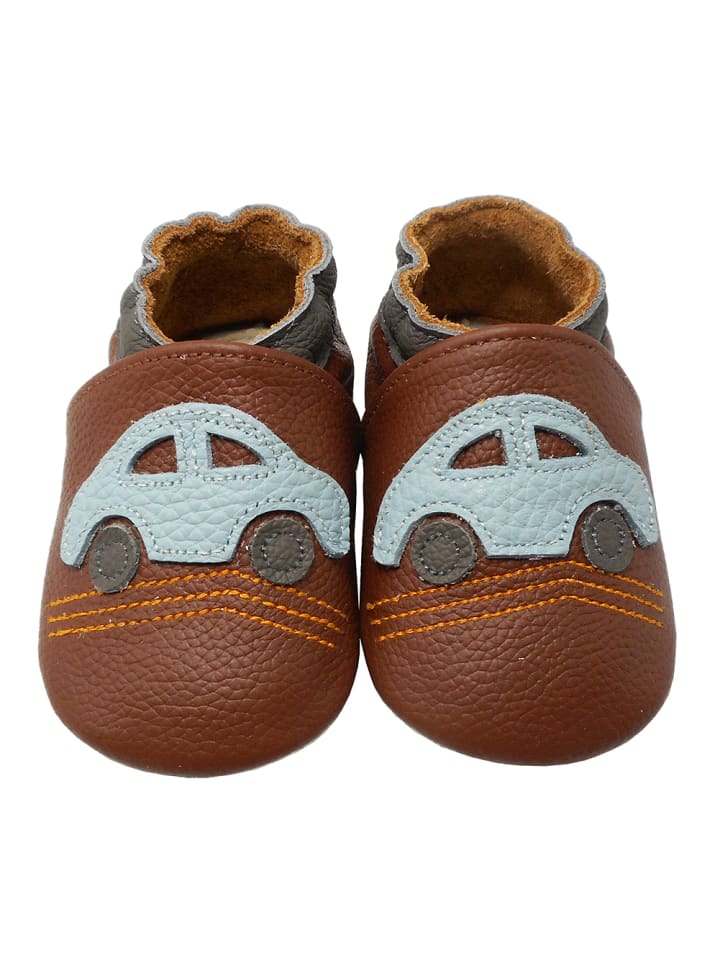 Yalion Leder-Krabbelschuhe 