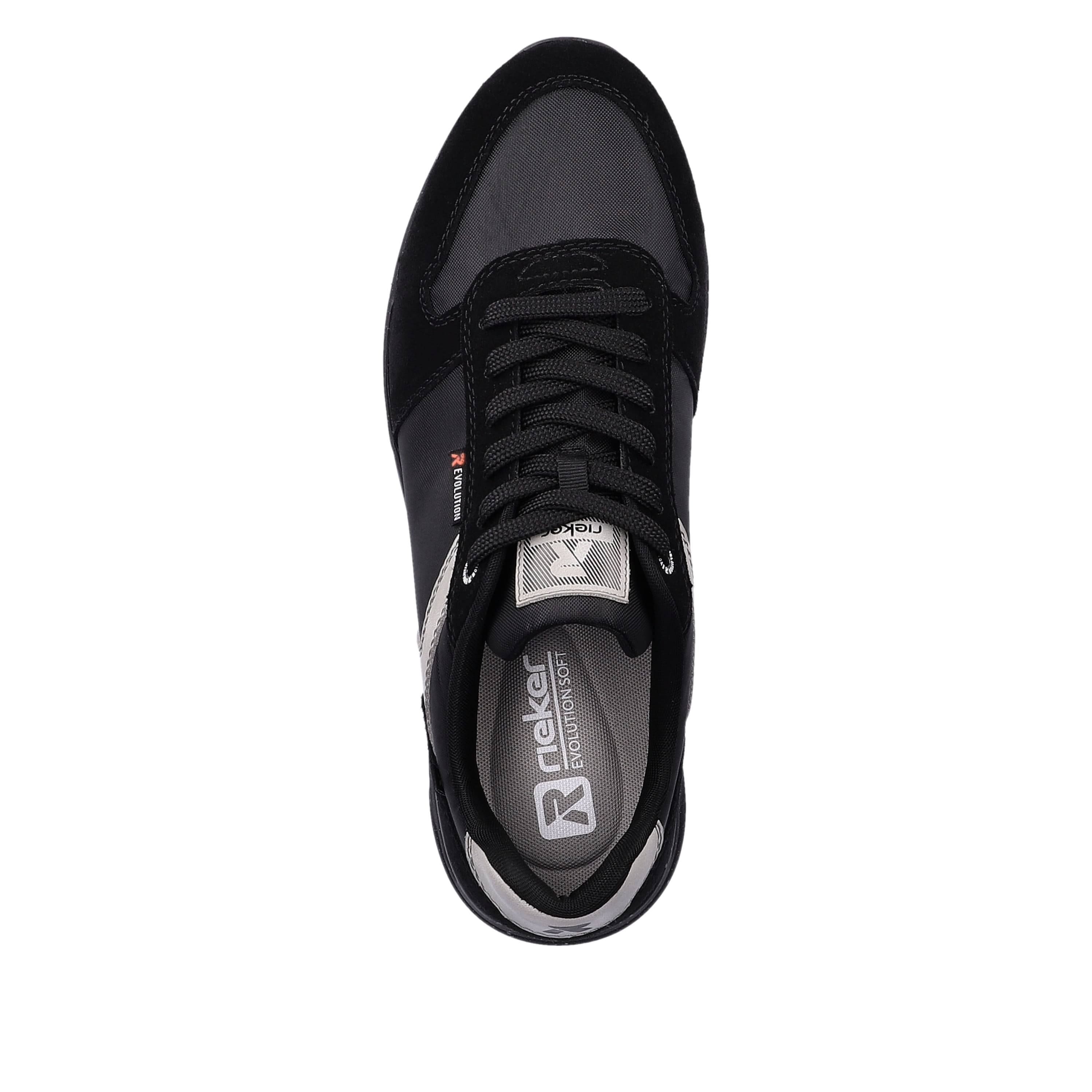 Rieker Herren Sneaker Low carbon-black silver-grey