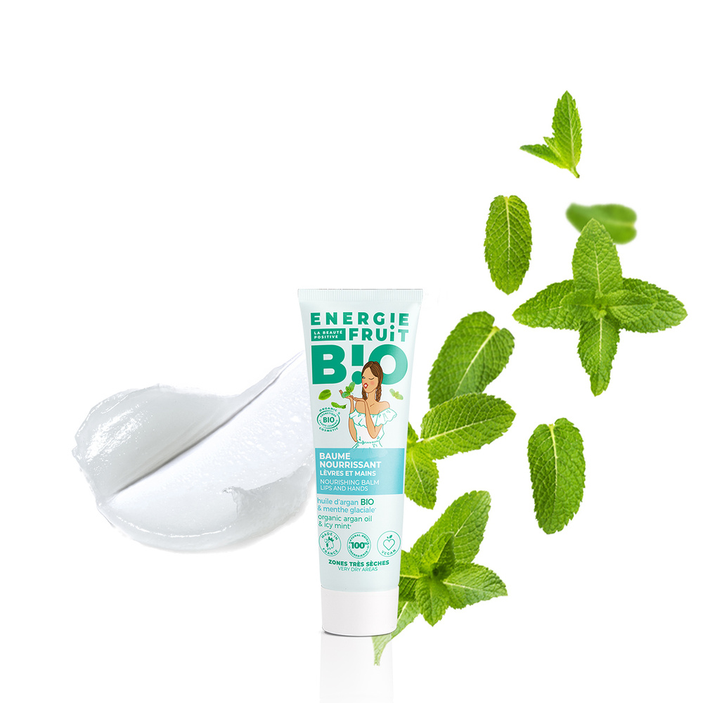 energie fruit BAUME NOURISSANT MULTI-USAGE BIO | MENTHE GLACIALE & HUILE D'ARGAN BIO Baume multi-usages certifié BIO