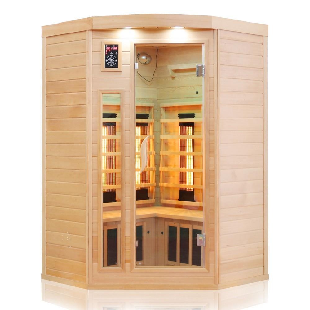 Dewello Infrarotkabine Infrarotsauna LAKEFIELD Dual-Therm 120cm x 120cm x 190cm