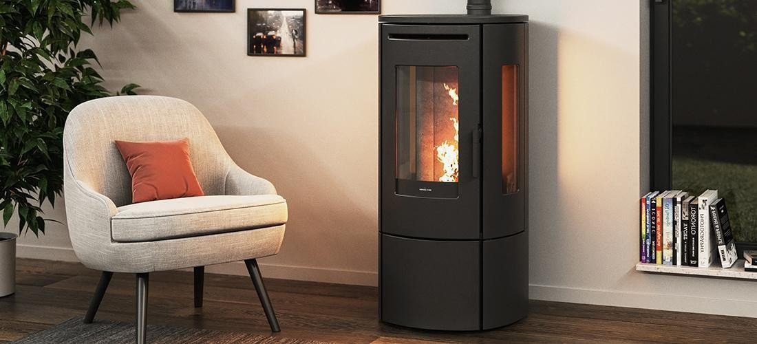 Nordic Fire Pelletofen Tjallmo, 7,00 kW, 3 Sichtscheiben