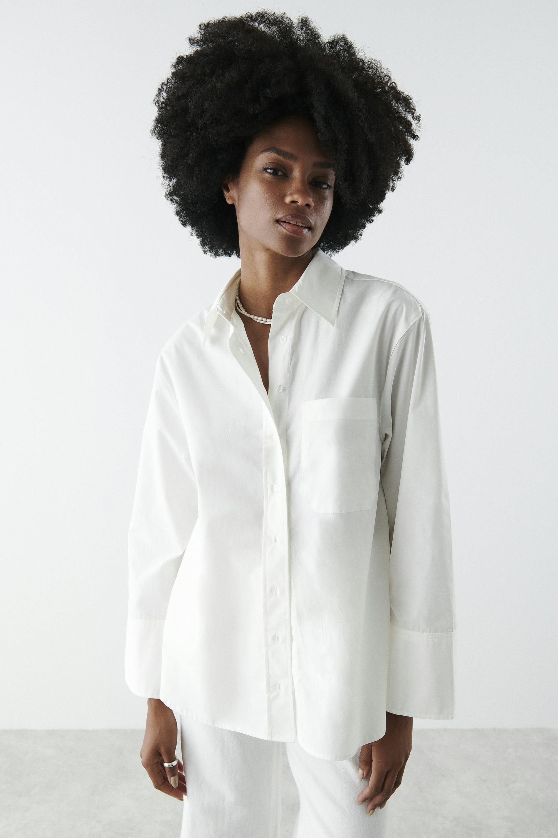 Gizem oversized poplin shirt