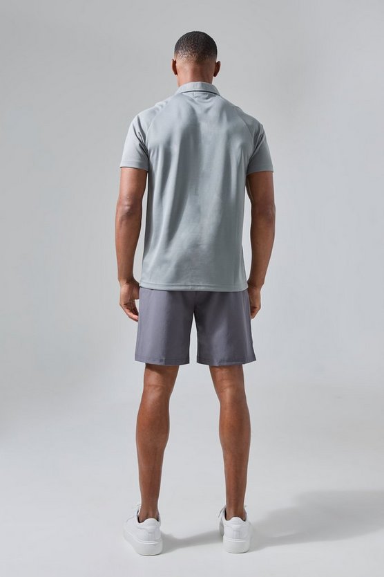 Man Active Golf Poloshirt mit Reißverschluss