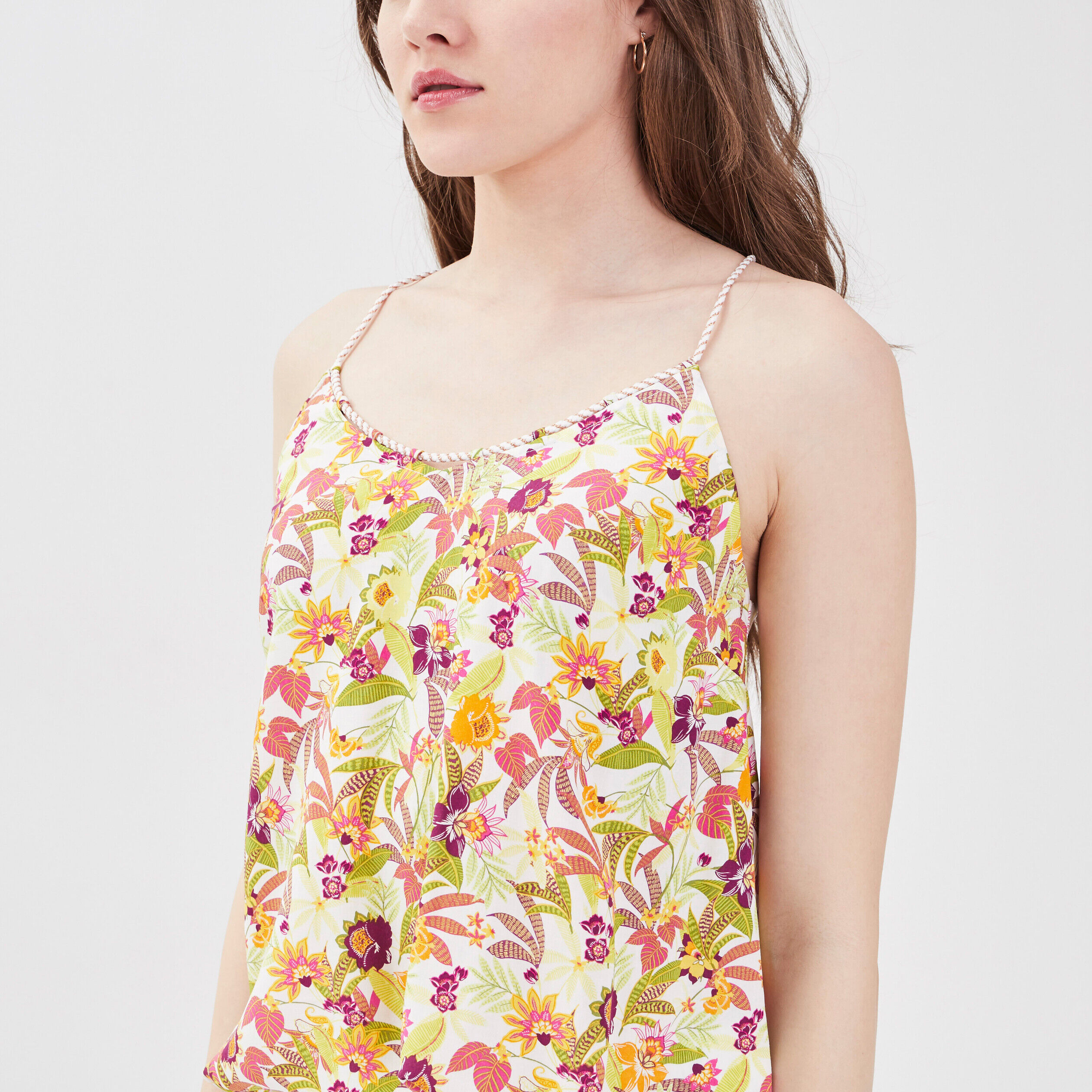 Blouse bretelles fines blanc femme | Cache Cache