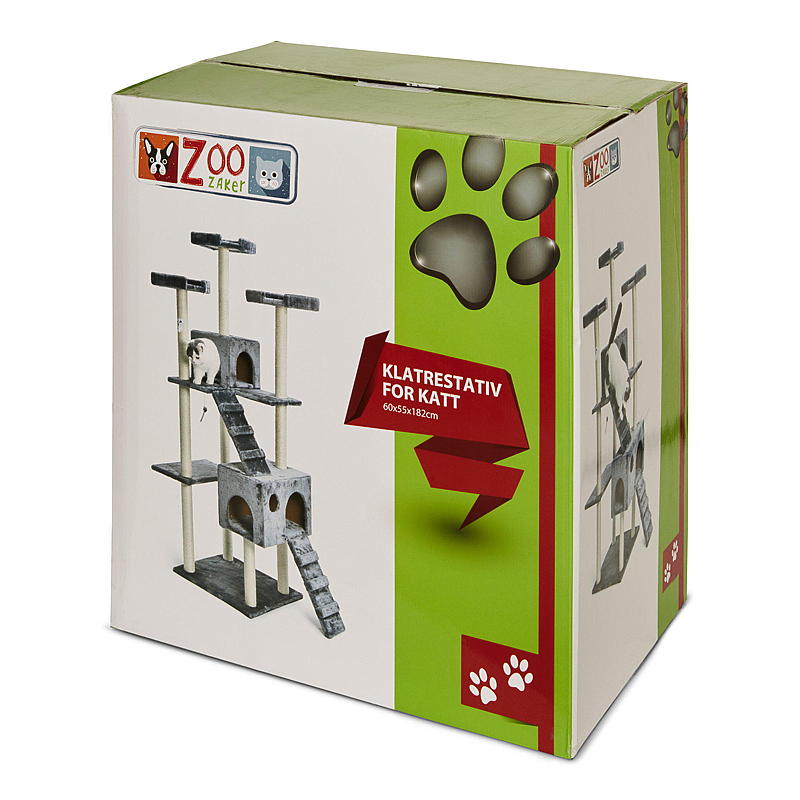 Zoozaker Klatrestativ katt h 182x60x55 cm