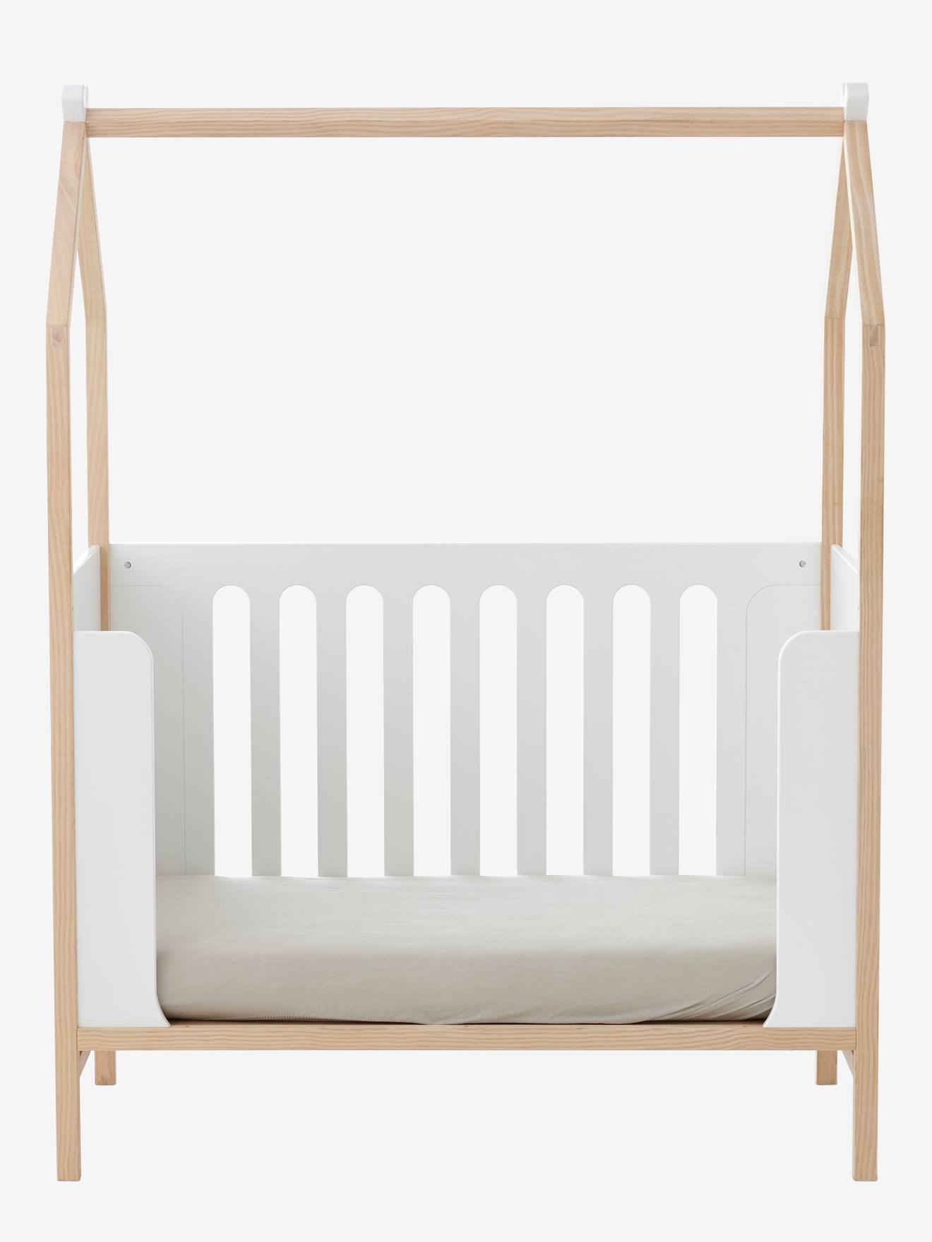 Vertbaudet Baby Kombi-Hausbett KOKOSNUSS - sand
