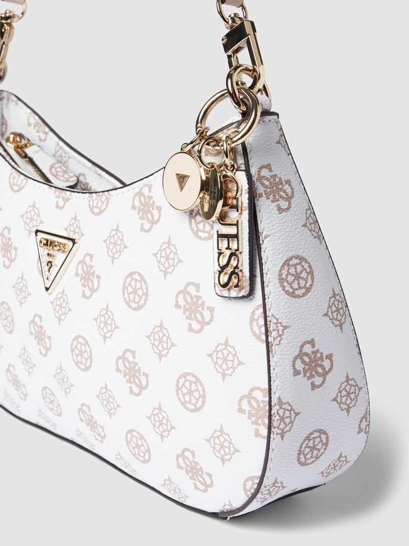 Saddle Bag mit Label-Applikation Modell 'NOELLE' in weiß