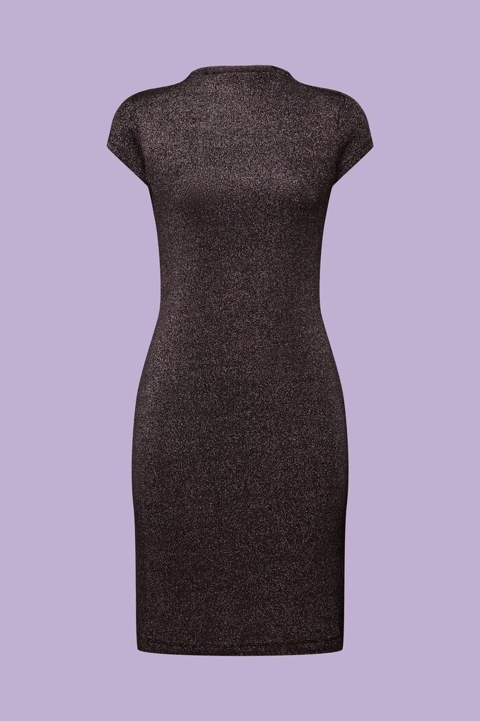 Minikleid in Metallic-Strick