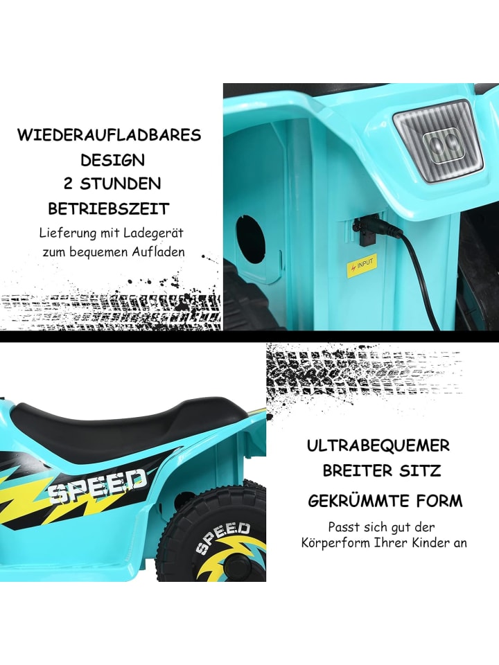 COSTWAY 6V Elektro Quad ab 3 Jahren in Blau günstig kaufen 40 cm