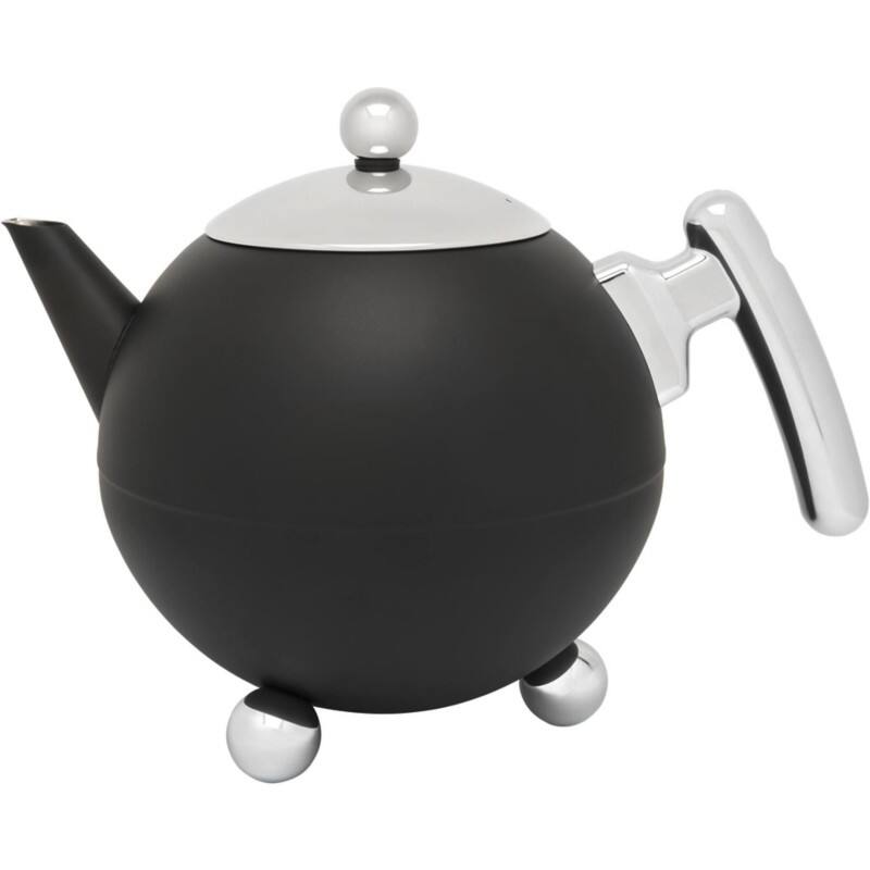 Bredemeijer Teekanne Bella Ronde 1,2l schwarz matt ,  chrom 101006