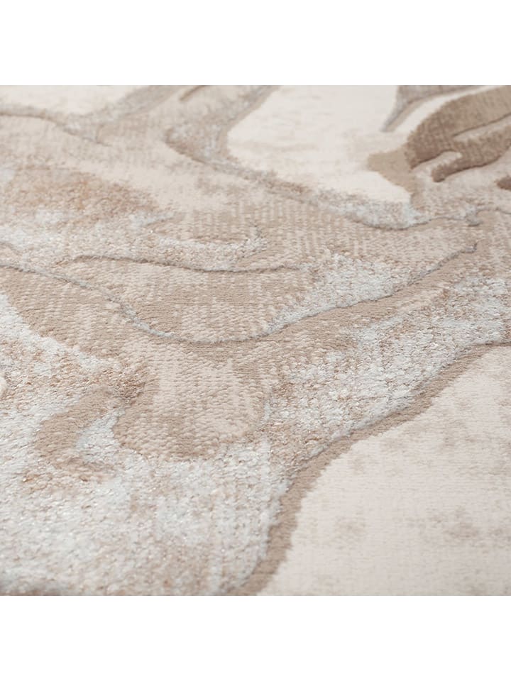 Flair Rugs Kurzflor-Teppich in Hellbraun/ Creme günstig kaufen