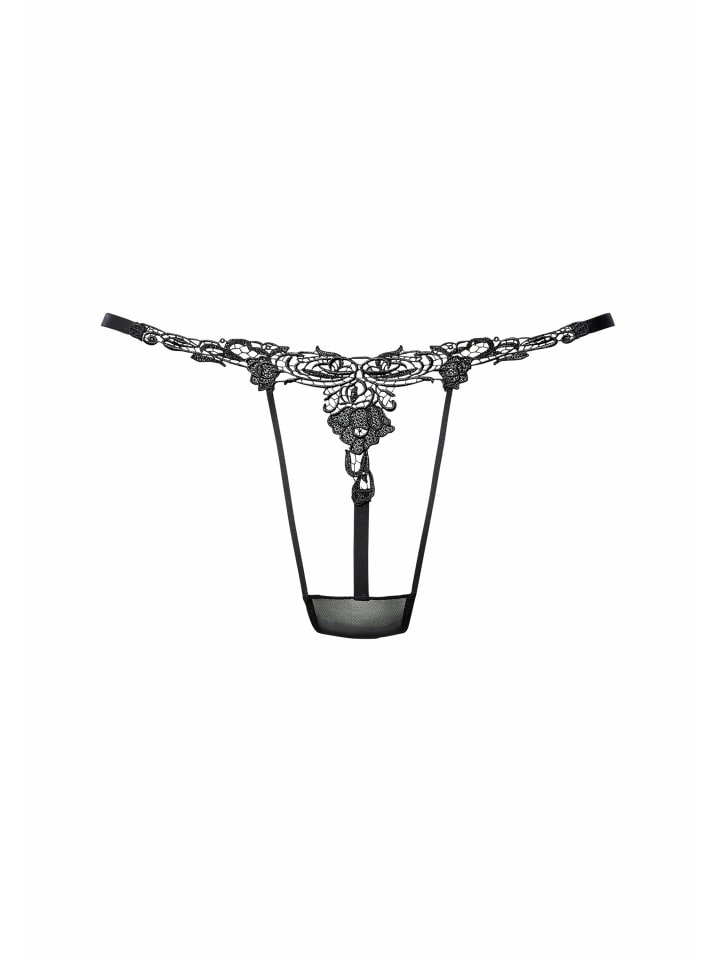 PETITE FLEUR GOLD String in schwarz günstig kaufen