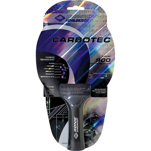 TISCHTENNIS-SCHLÄGER DONIC-SCHILDKRÖT TISCHTENNISSCHLÄGER CARBOTEC 900, 20% CARBON,
