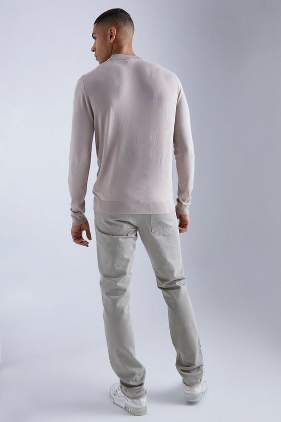 Gerippter Muscle-Fit Pullover