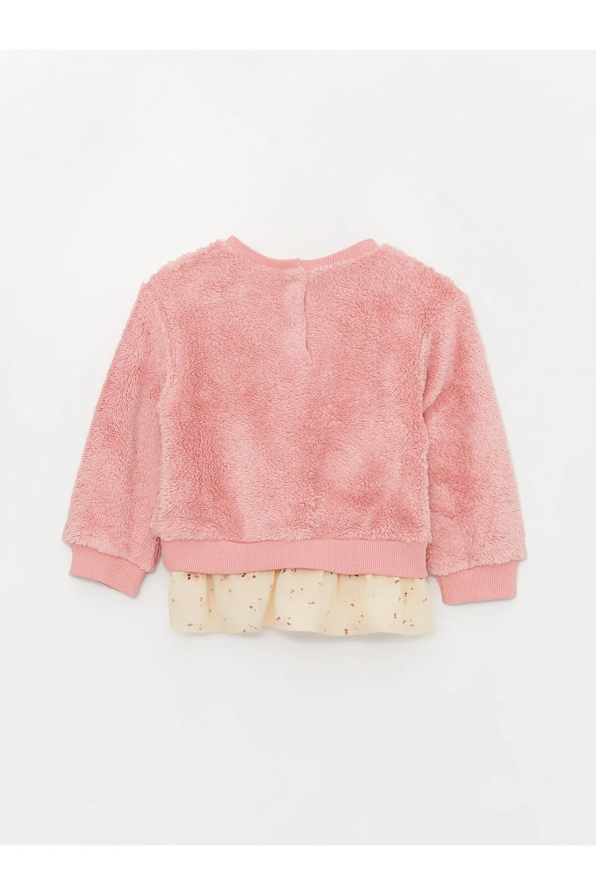 LC Waikiki  2-teiliges Set aus Plüsch-Baby-Sweatshirt und Strumpfhosen-Hose mit Rundhalsausschnitt