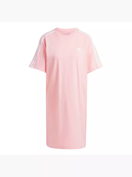 adidas Essentials 3-Streifen Single Jersey Boyfriend T-Shirt-Kleid