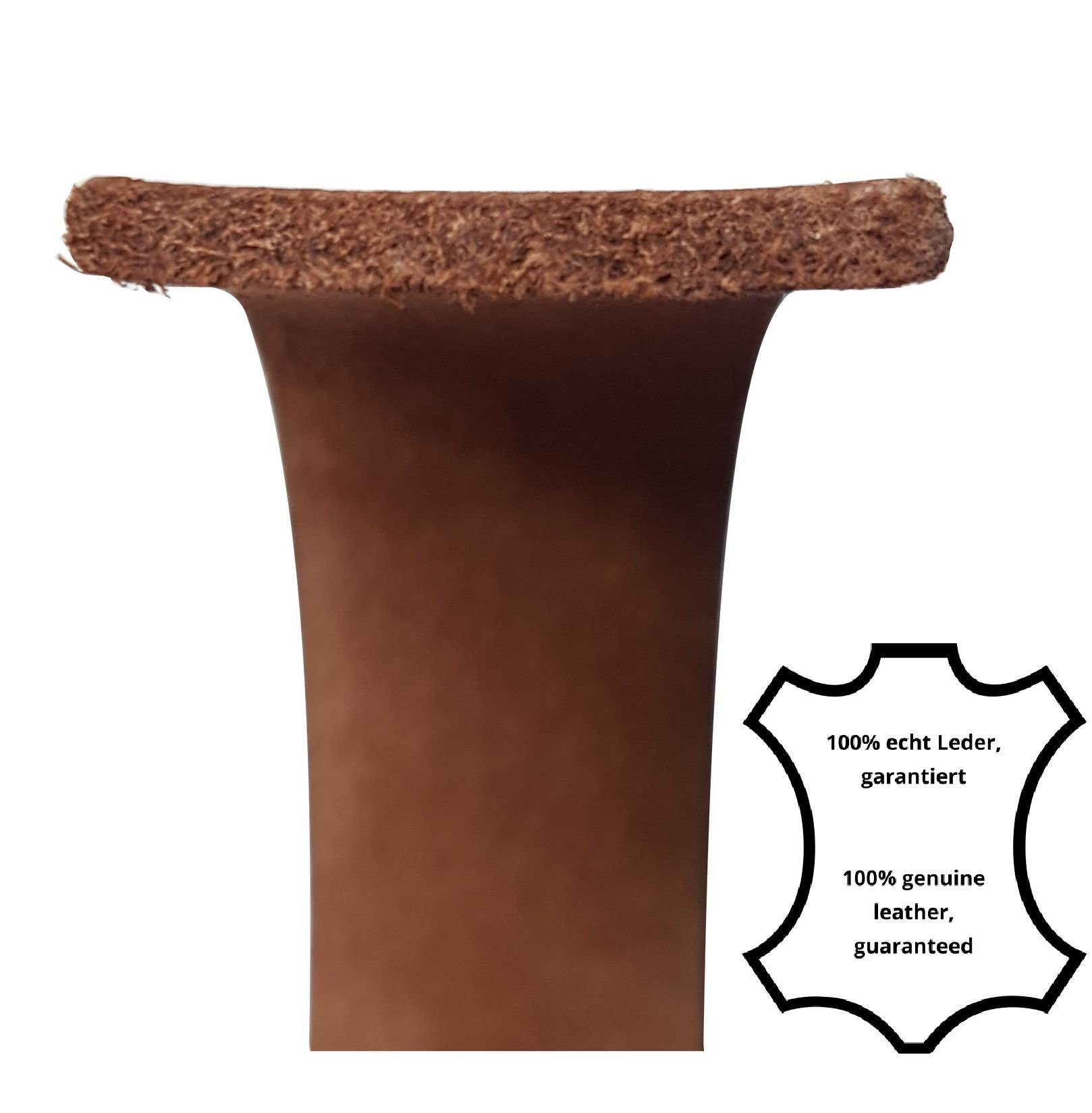 FRONHOFER Gürtelschnalle 18392 Wechselgürtel 3,5 cm Druckknopf Gürtel ohne Schnalle, Büffelleder