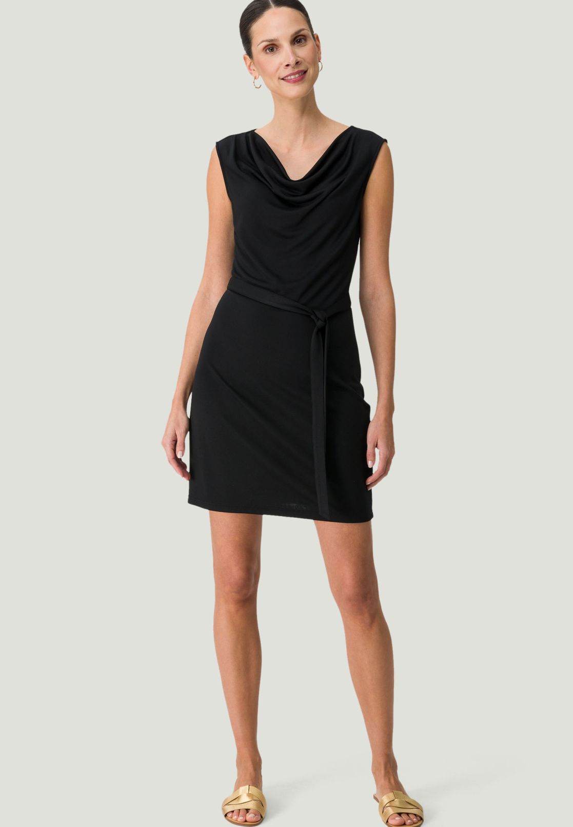 Jerseykleid mit Bindegürtel