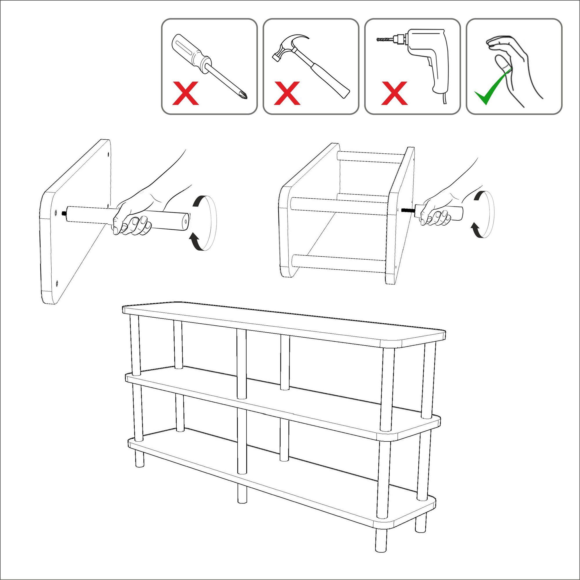 Skye Decor Bücherregal 74,9x150x35 cm, 100% Melaminbeschichtete Partikelplatte