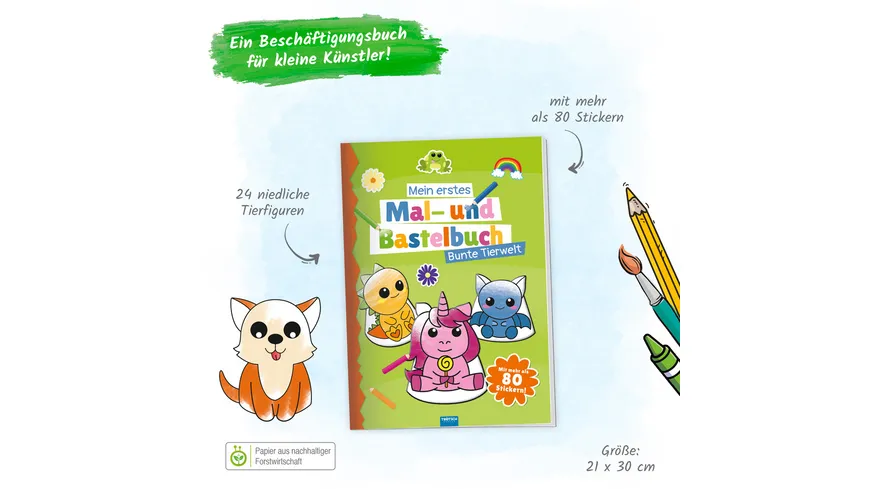 Trötsch Malbuch Bastelbuch Mein erstes Mal- und Bastelbuch Bunte Tierwelt