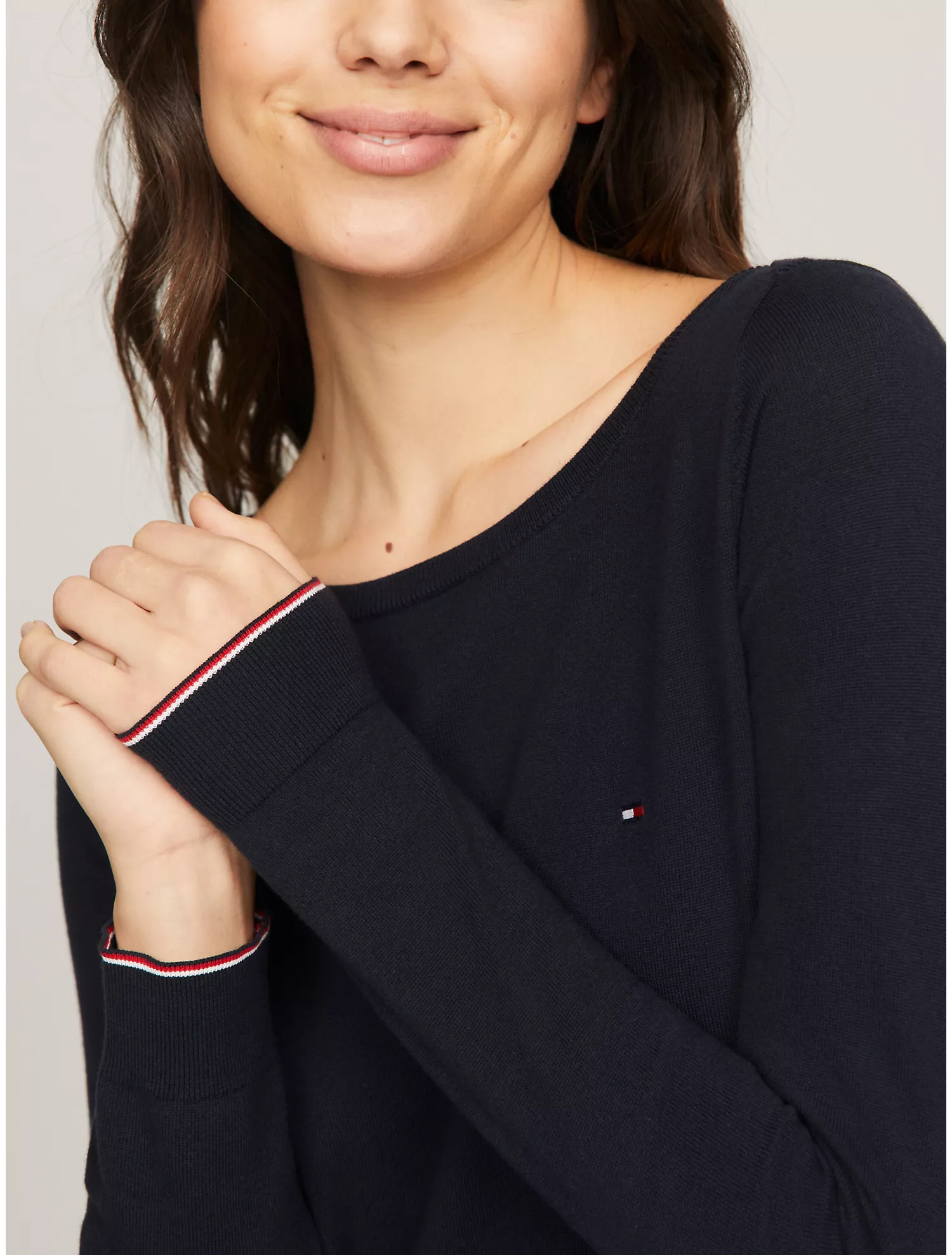 Solid Boatneck Sweater