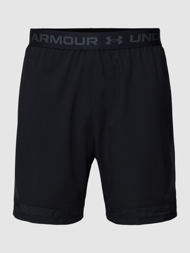 Shorts mit elastischem Logo-Bund Modell 'Vanish' in schwarz