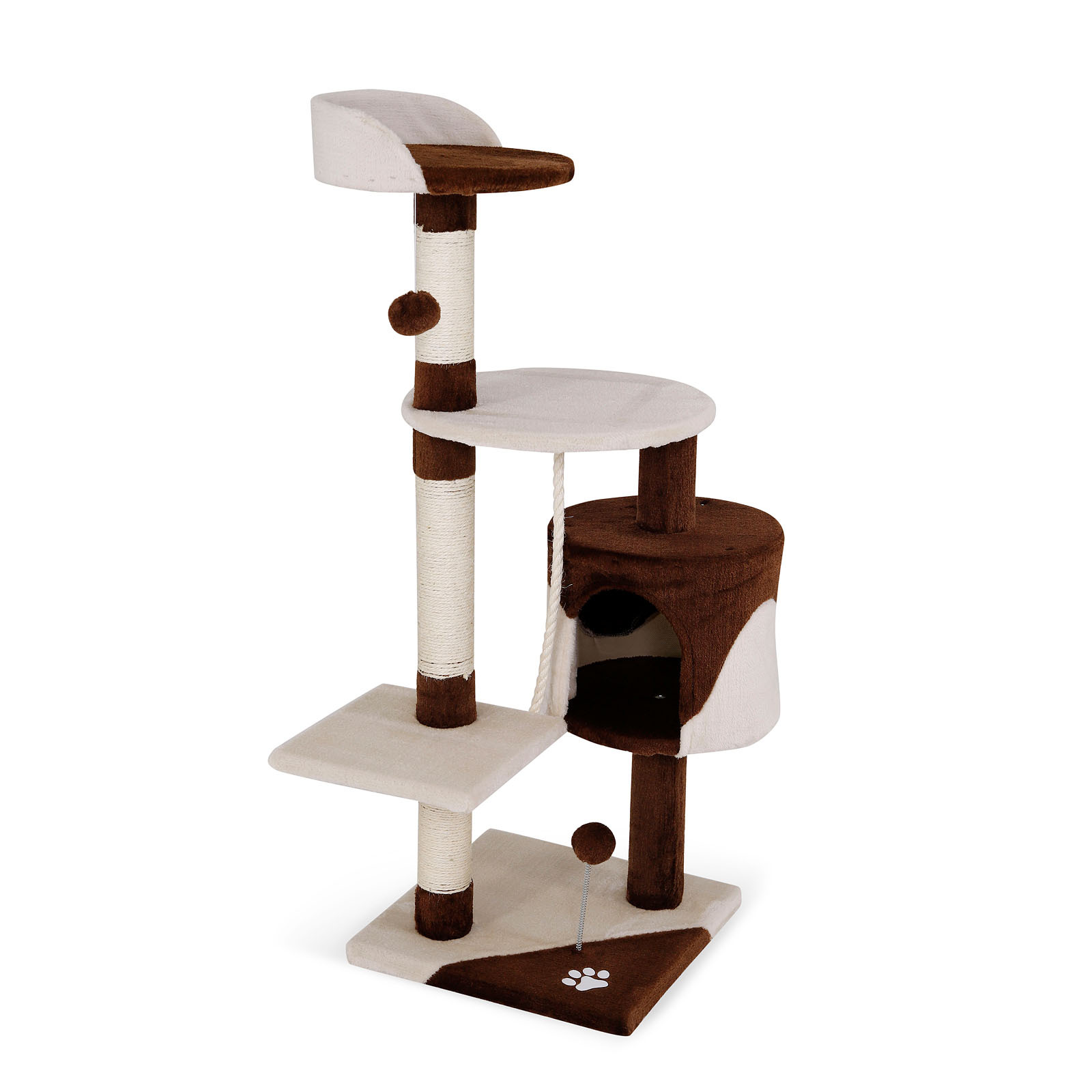 Lionto Kratzbäume Lionto Kratzbaum Höhe 112 cm braun/ beige