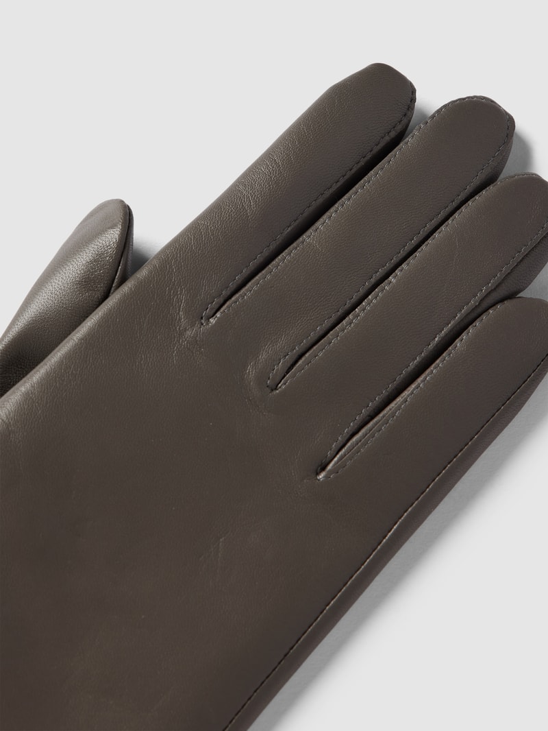 Handschuhe aus Leder Modell 'CLASSIC WOOL' in hellgrau