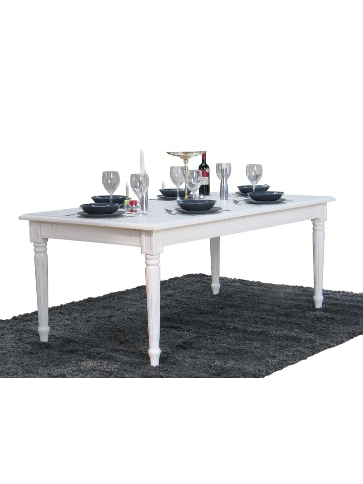 ebuy24 Essgruppe Amaretta (9-teilig) Weiß 180 x 100 cm günstig kaufen onesize