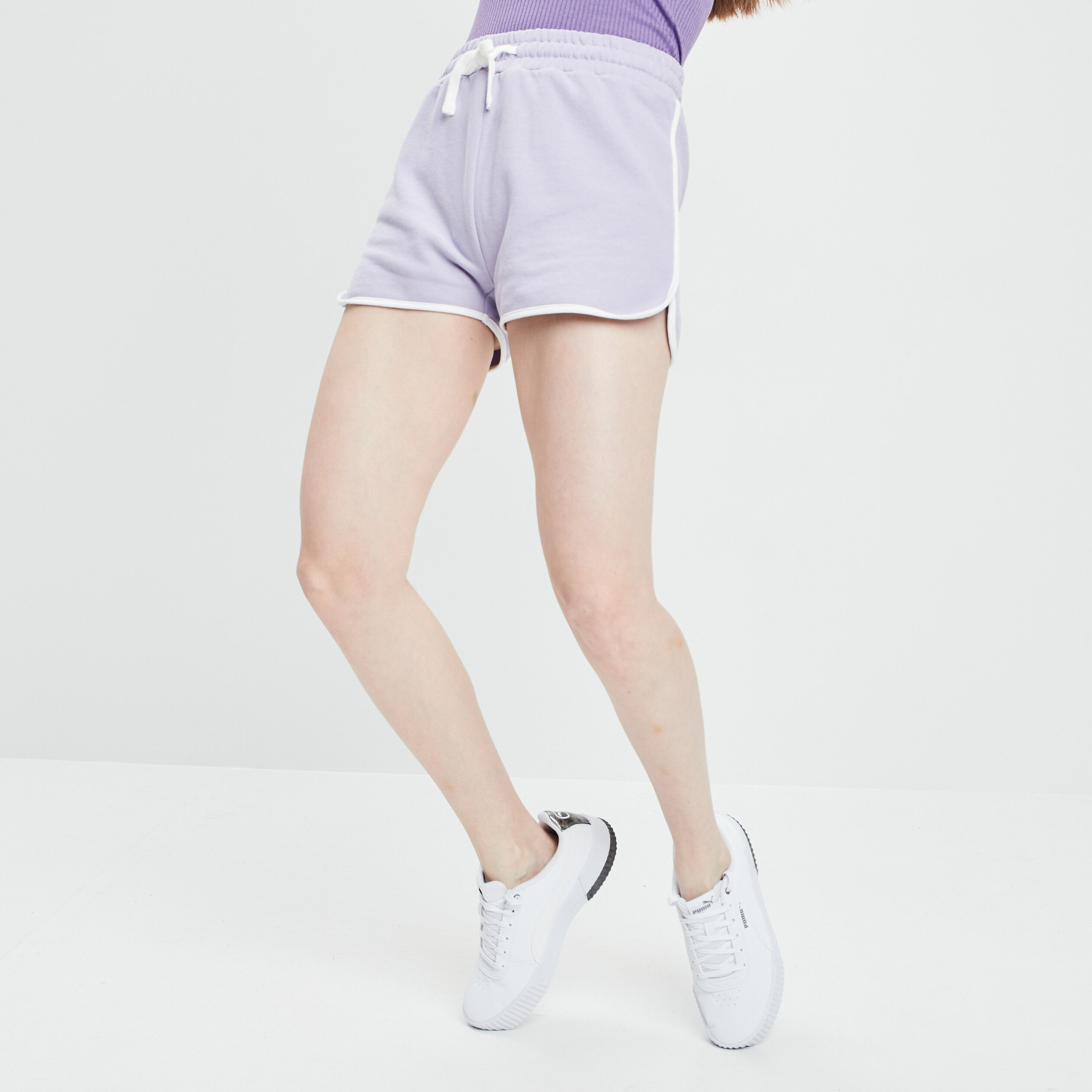 Short ajustable violet clair femme | La Halle