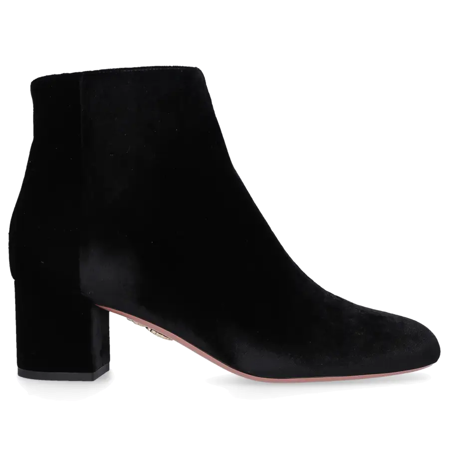 Aquazzura - Klassische Stiefeletten BROOKLYN Samt - schwarz