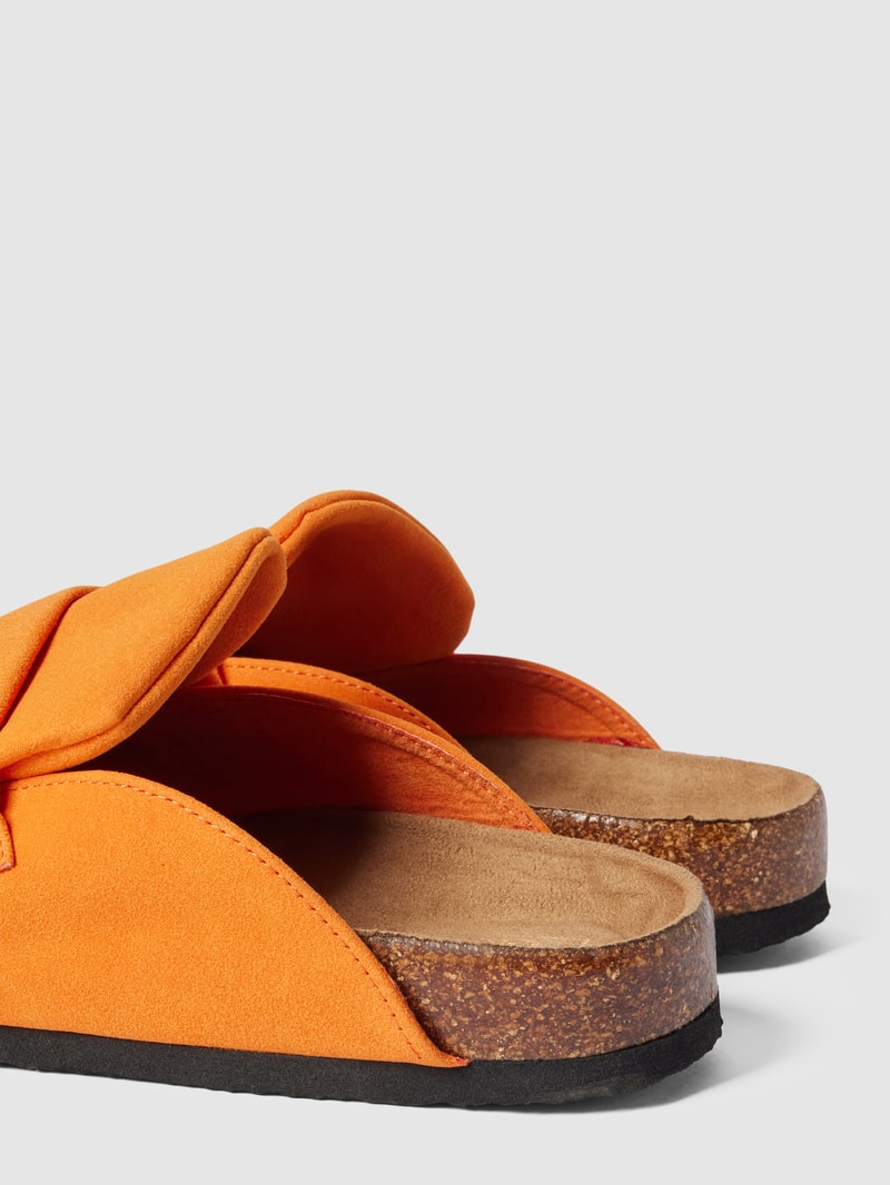 Pantoletten mit Zierbesatz Modell 'HUSTON' in orange