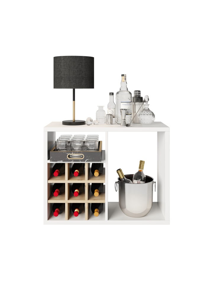 Phoenix Group AG  Fortuna - SET, Beistelltisch mit 3 Fächern inkl. Bareinsatz, weiss, B/H/T: 75,1x57,9x34cm günstig kaufen onesize