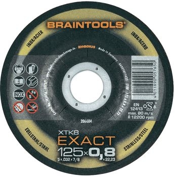 Rhodius 206683 XT8 Disc de tăiere precis extra subțire Metal/Oțel inoxidabil 115 x 0,8 x 22,23 mm