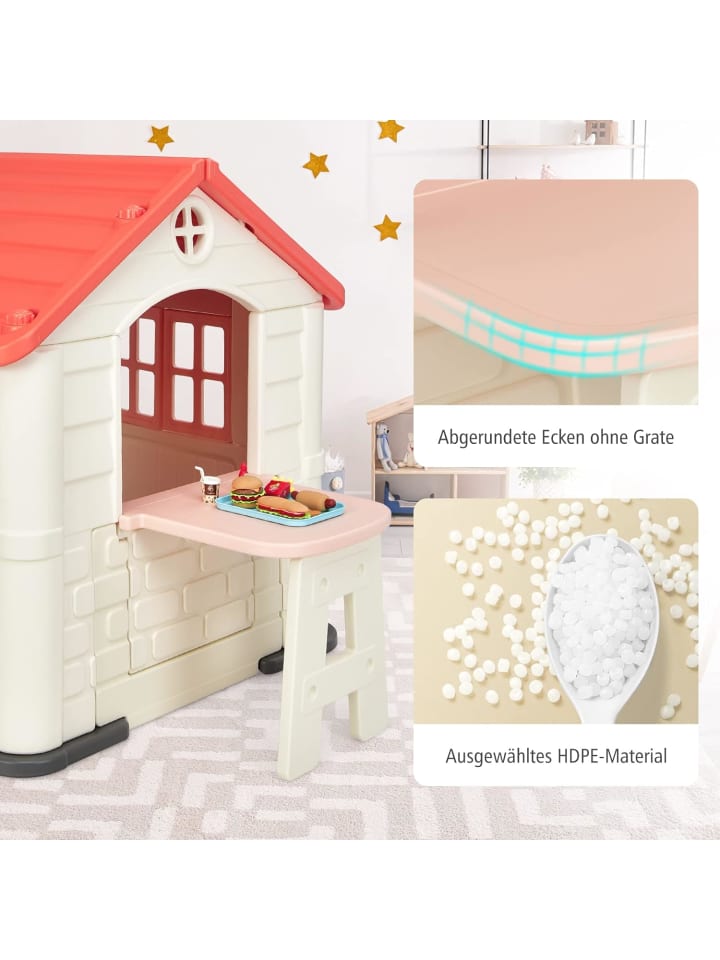 COSTWAY Spielhaus 3-8 Jahre in Rosa günstig kaufen 165 cm