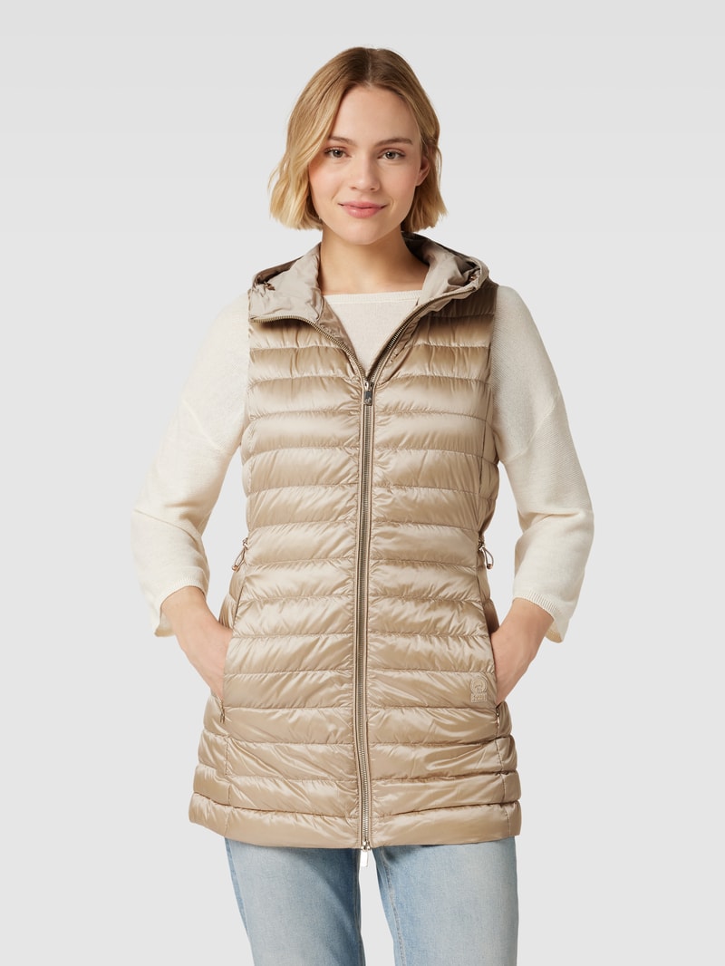 Daunenweste mit Kapuze Modell 'VIOLA' in beige