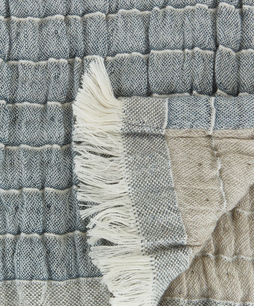 ENE ENE blanket 130x170 blue/beige