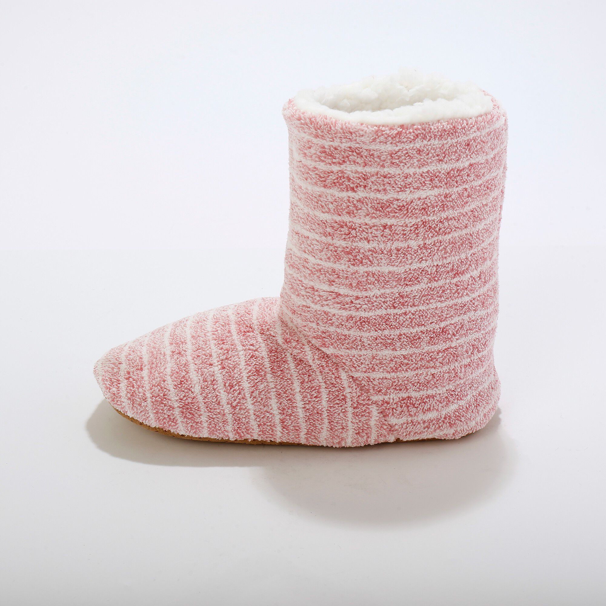 Chaussons bottillons souples fourrés en fausse fourrure
