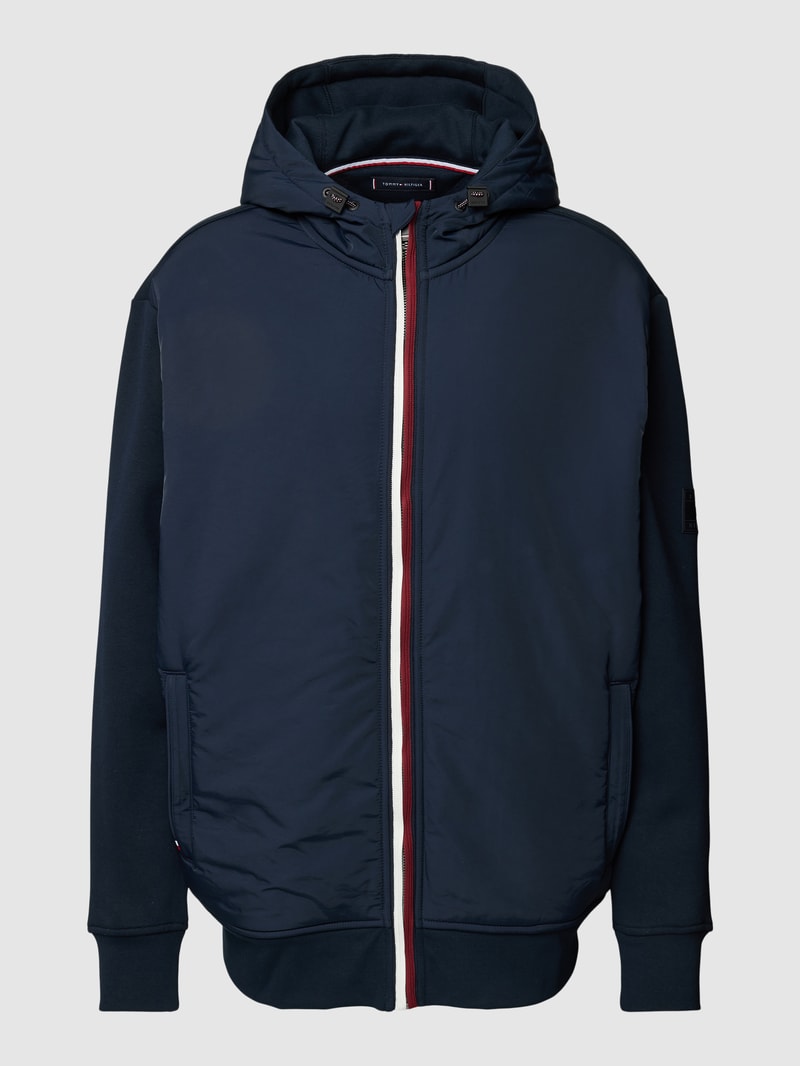 PLUS SIZE Sweatjacke mit Kapuze in marineblau
