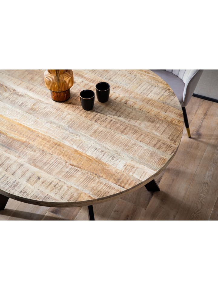 KADIMA DESIGN Esszimmertisch 120x120x76 cm Mango Massivholz Esstisch Modern, günstig kaufen onesize